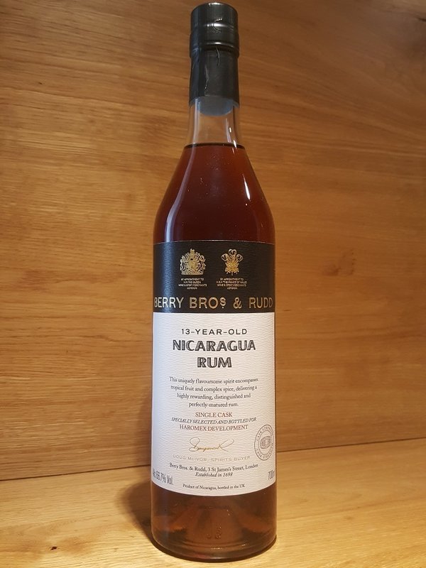 Berry Bros & Rudd Nicaraguan Single Cask Rum CS 13 YO - Haromex 66,7%