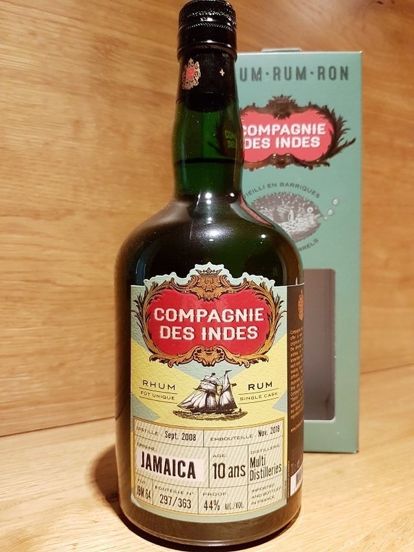Compagnie des Indes Jamaica Rum 10 Jahre (Multiple Distilleries) 44%