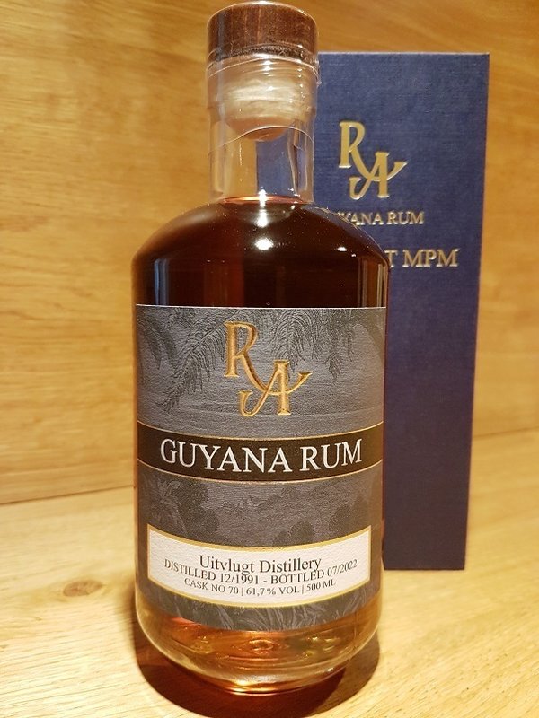 RA Rum Artesanal Guyana Uitvlugt Single Cask Rum 1991 30 Jahre 61,7%
