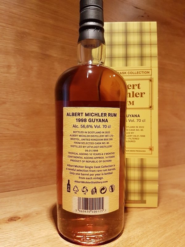 Albert Michler Single Cask Collection Rum Guyana Uitvlugt 1998/2022