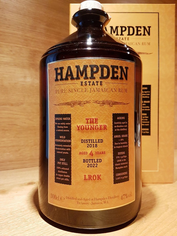 HAMPDEN 2018/2022 LROK Pure Single Rum - The Younger - 3 Liter 47%