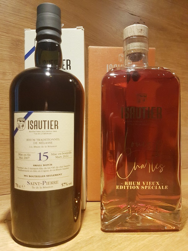 Bundle: Velier Isautier Rum 2007/2022 - 15 y.o. - Small Batch & Isautier Rum Louis & Charles Rhum