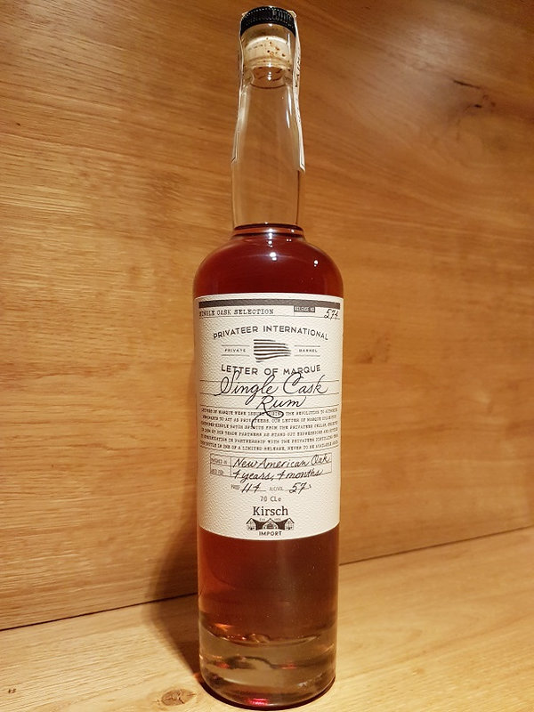 Letter of Marque – Single Cask #P574 - Privateer Rum - Selected by Kirsch Import