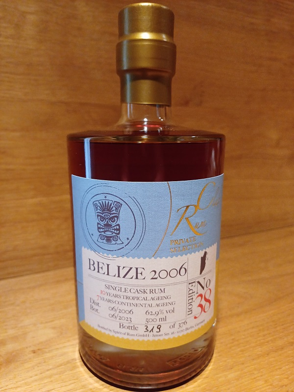 Rumclub Private Selection Ed. 38 Belize 2006 17 Jahre 62,9%