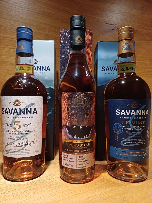Savanna Bundle: Savanna Unshared Cask & Savanna Le Must & Savanna 5 y.o.
