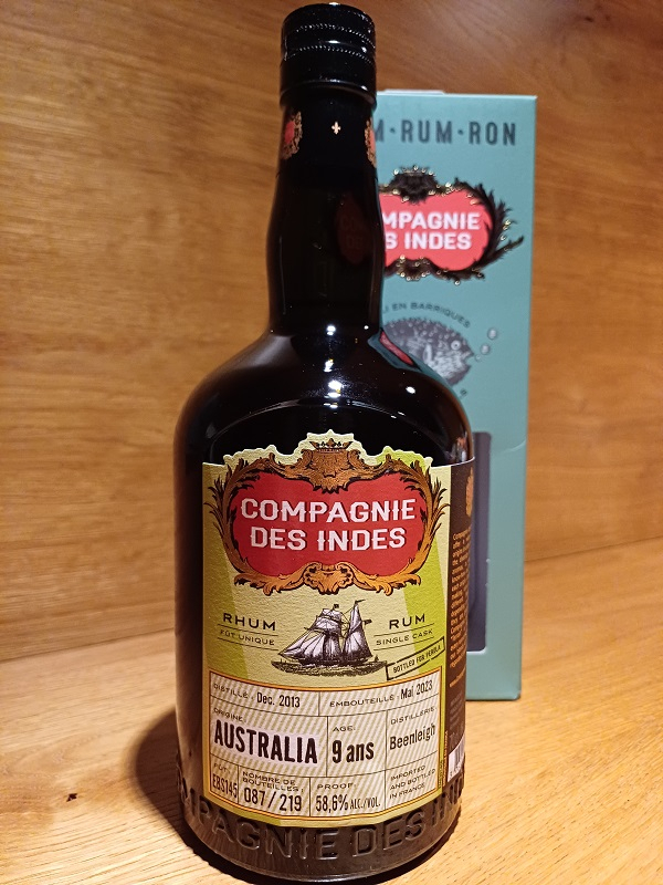 COMPAGNIE DES INDES Australia Beenleigh 9YO Single Cask Rum 58,6%